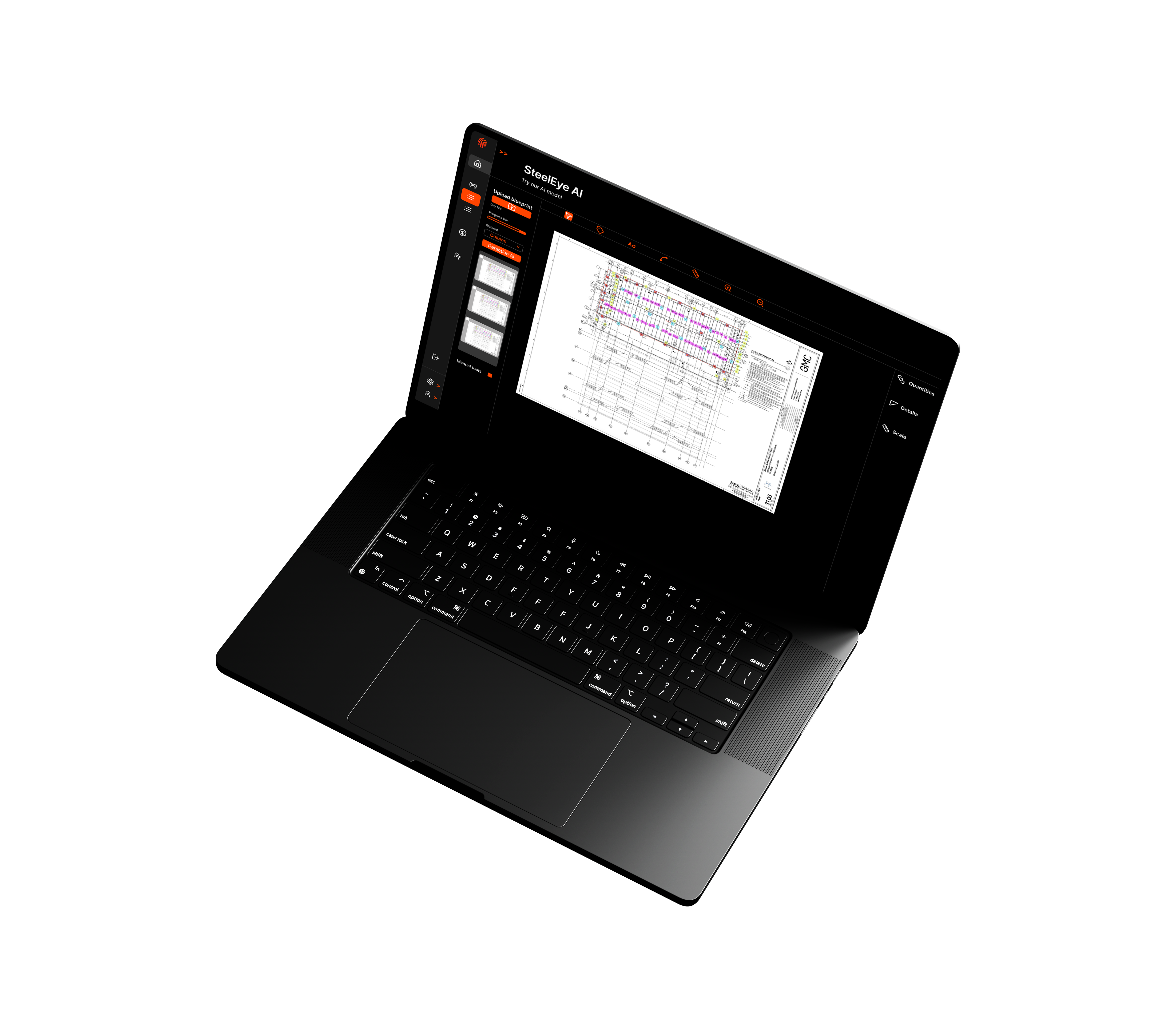 SteelEye AI takeoff mockup
